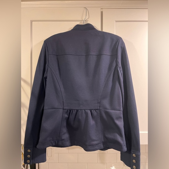 INC International Concepts Navy Blue Long Sleeve Blazer - Hook & Eye Closure - Picture 2 of 9